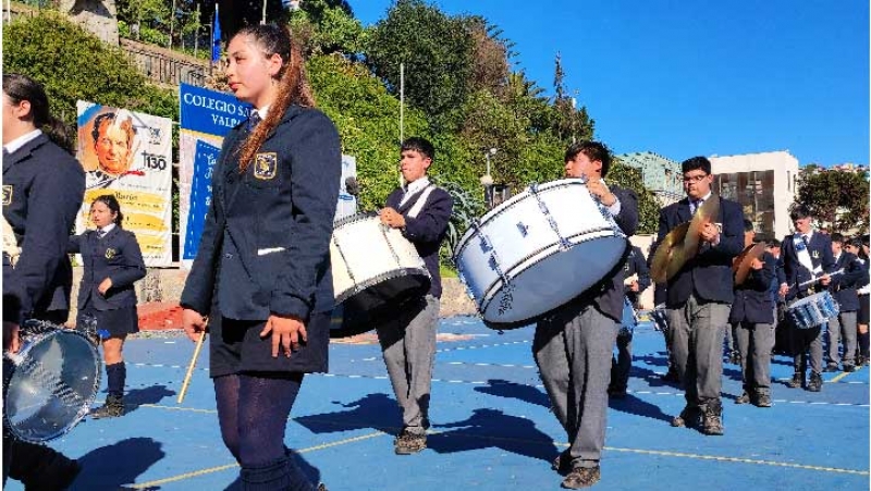Encuentro Musical Salesiano: Bandas de Valparaíso y Catemu se Unen en Ensayo Conjunto