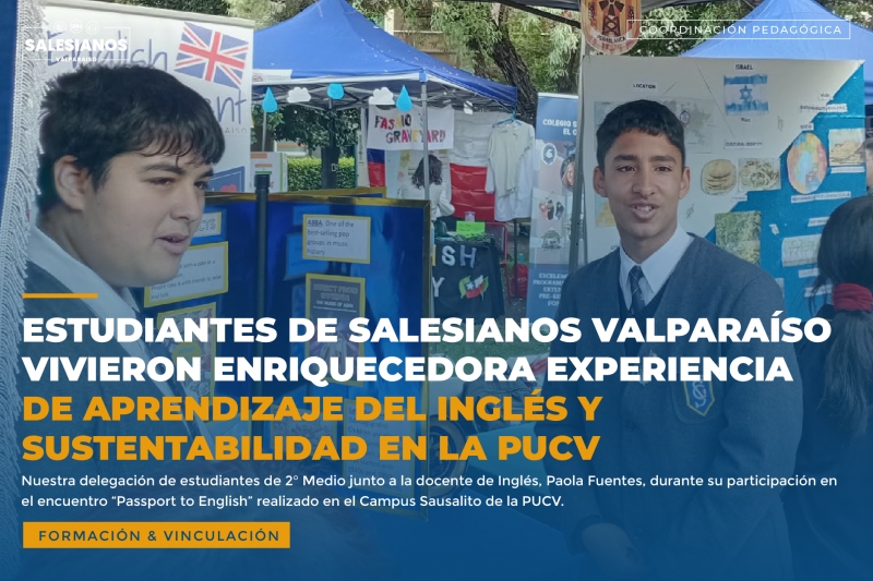 Estudiantes de Salesianos Valparaíso vivieron enriquecedora experiencia de aprendizaje del inglés y sustentabilidad en la PUCV