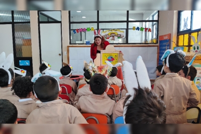 Cuentacuentos &quot;El conejo y el sombrero&quot; se presentó en el Kinder