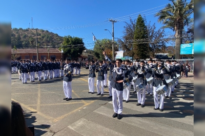 Banda Salesiana participa en Homenaje a las Glorias Navales de Catemu